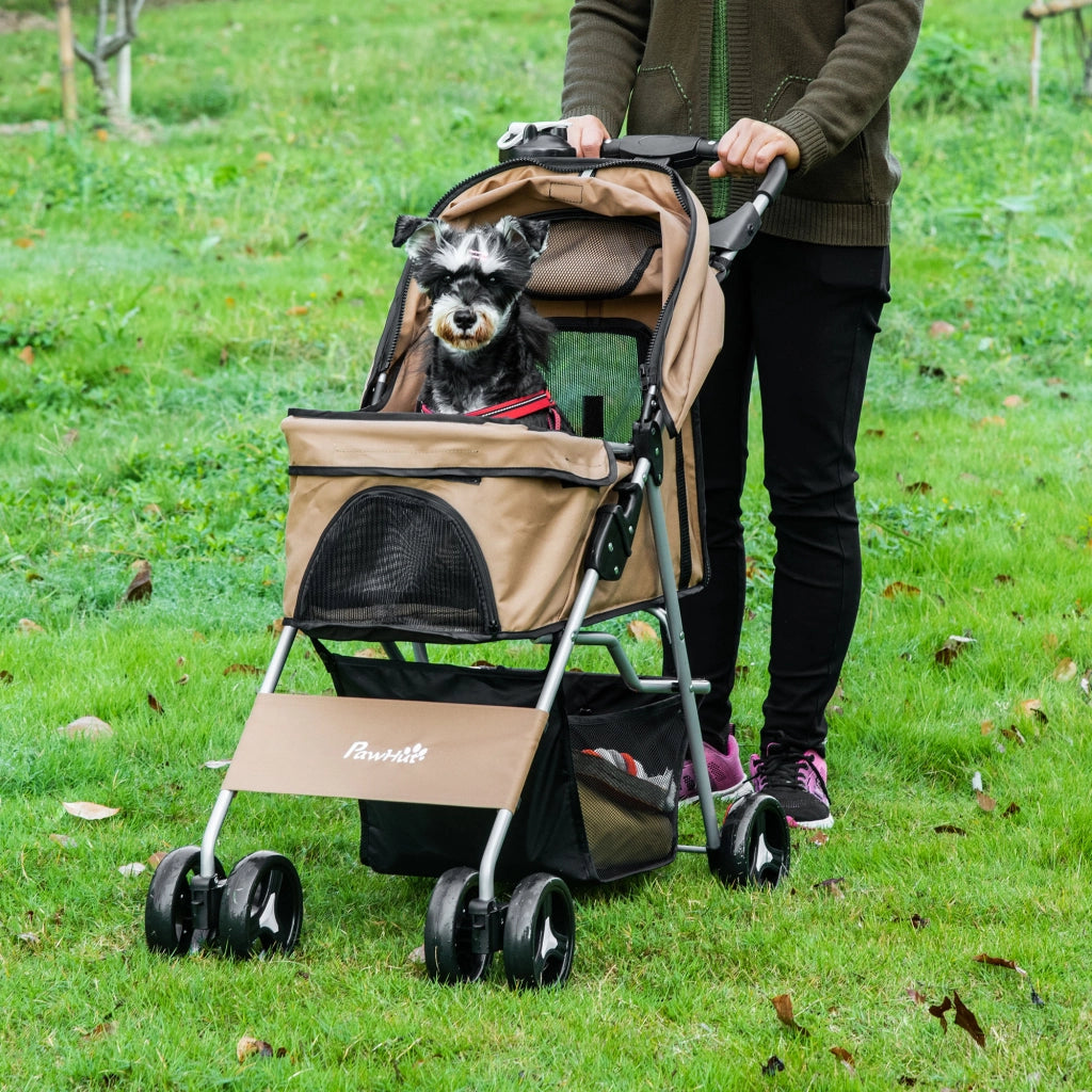 Cestino per Cani Pieghevole con Portabicchiere ¨C zephmum ¨C Caff¨¨ 77x45x99.5 cm