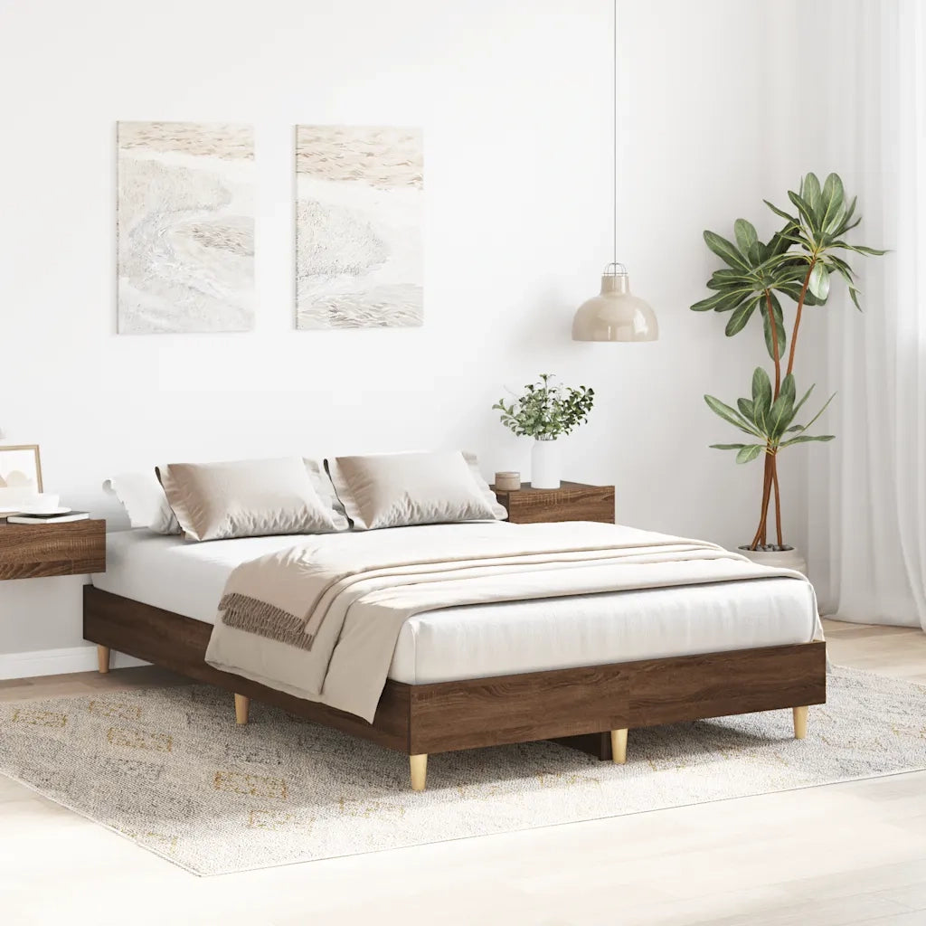 Giroletto senza Materasso Rovere Marrone 120x190 cm Truciolato