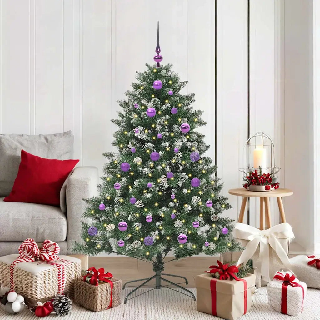 Albero di Natale artificiale con 150 LED Verde 150 cm 3395227