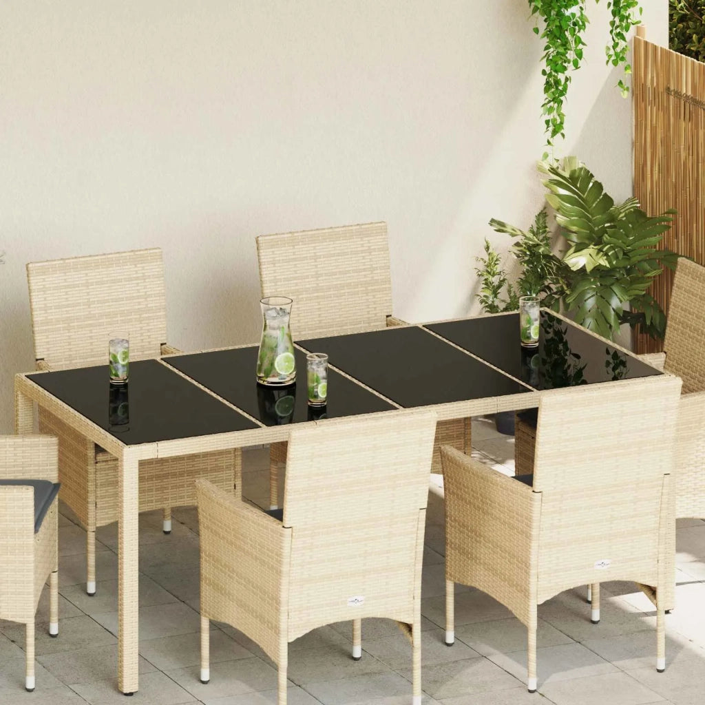 Piano del tavolo 4 pcs Nero Vetro 3429878