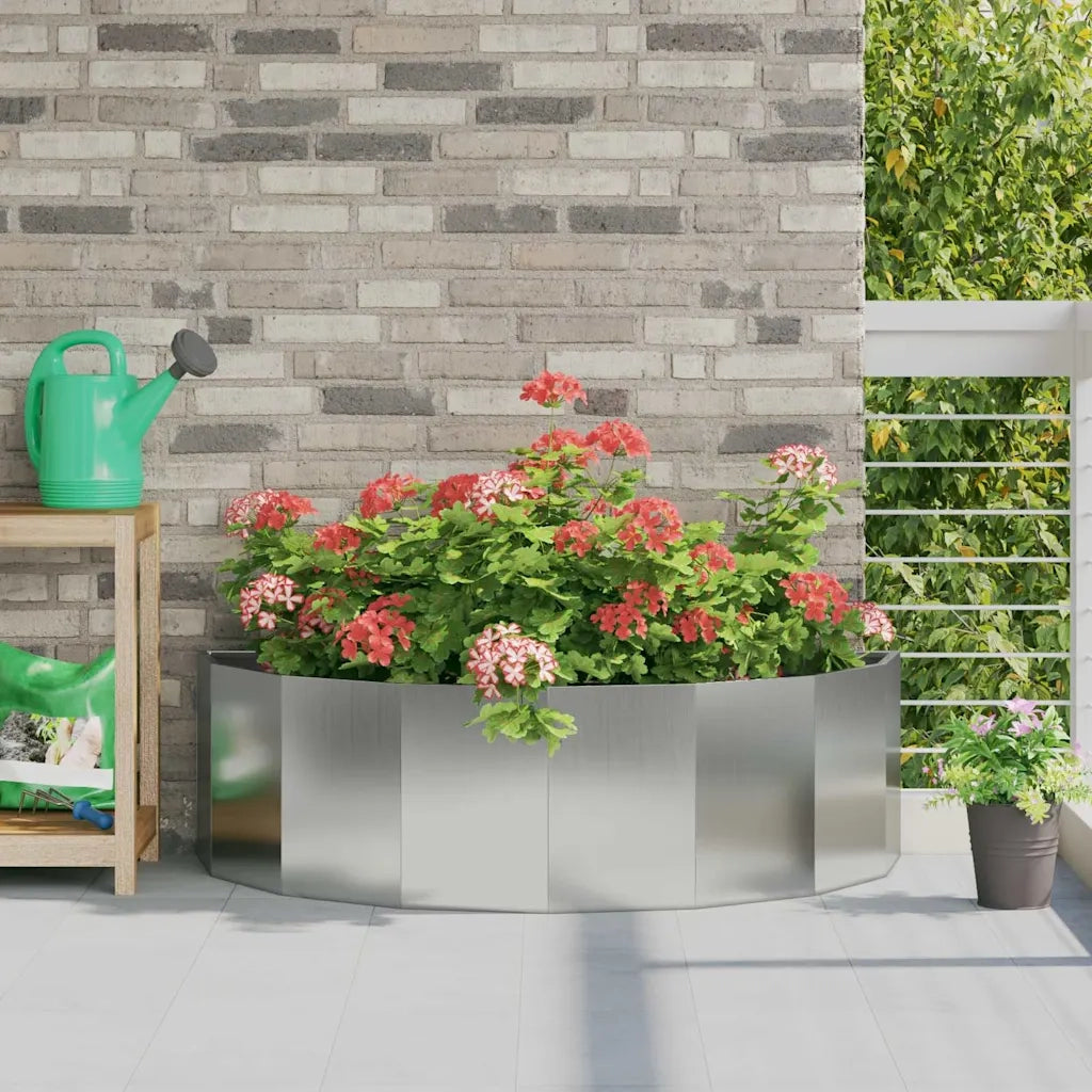 Fioriera | Cassetta per fiori | Vaso Argento 120 x 60 x 35 cm Acciaio zincato
