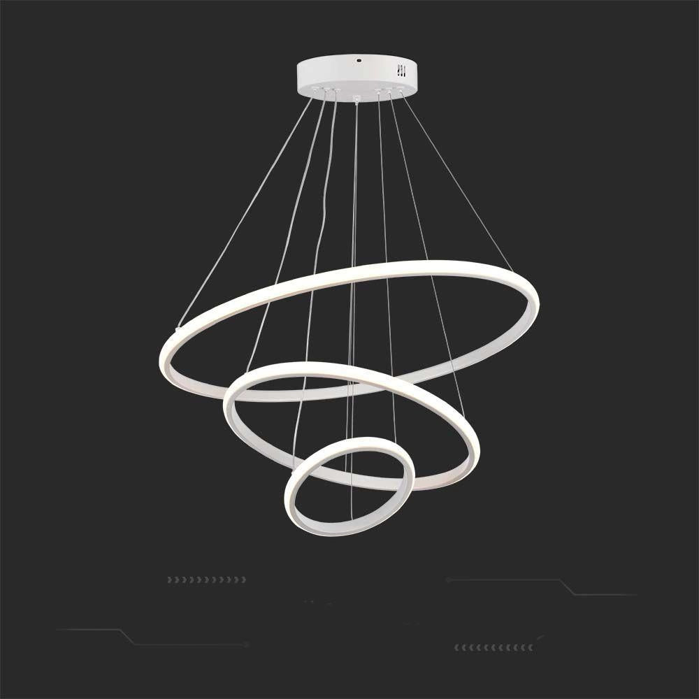 Lampadario LED 3 anelli 3000K bianco V-TAC VT-7816
