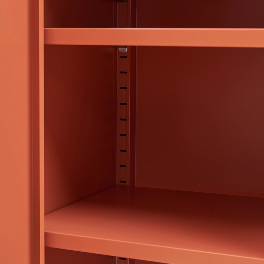 Armadio a Colonna Burlöv in Metallo Mobile per Archivio 88 x 40 x 35 cm Rosso Mattone [en.casa]