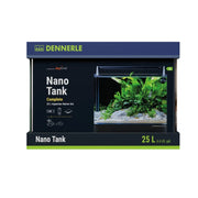 Dennerle Nano Tank Complete 25L - acquario con vetro panoramico cm36x28x25h con filtro, LED e substrato