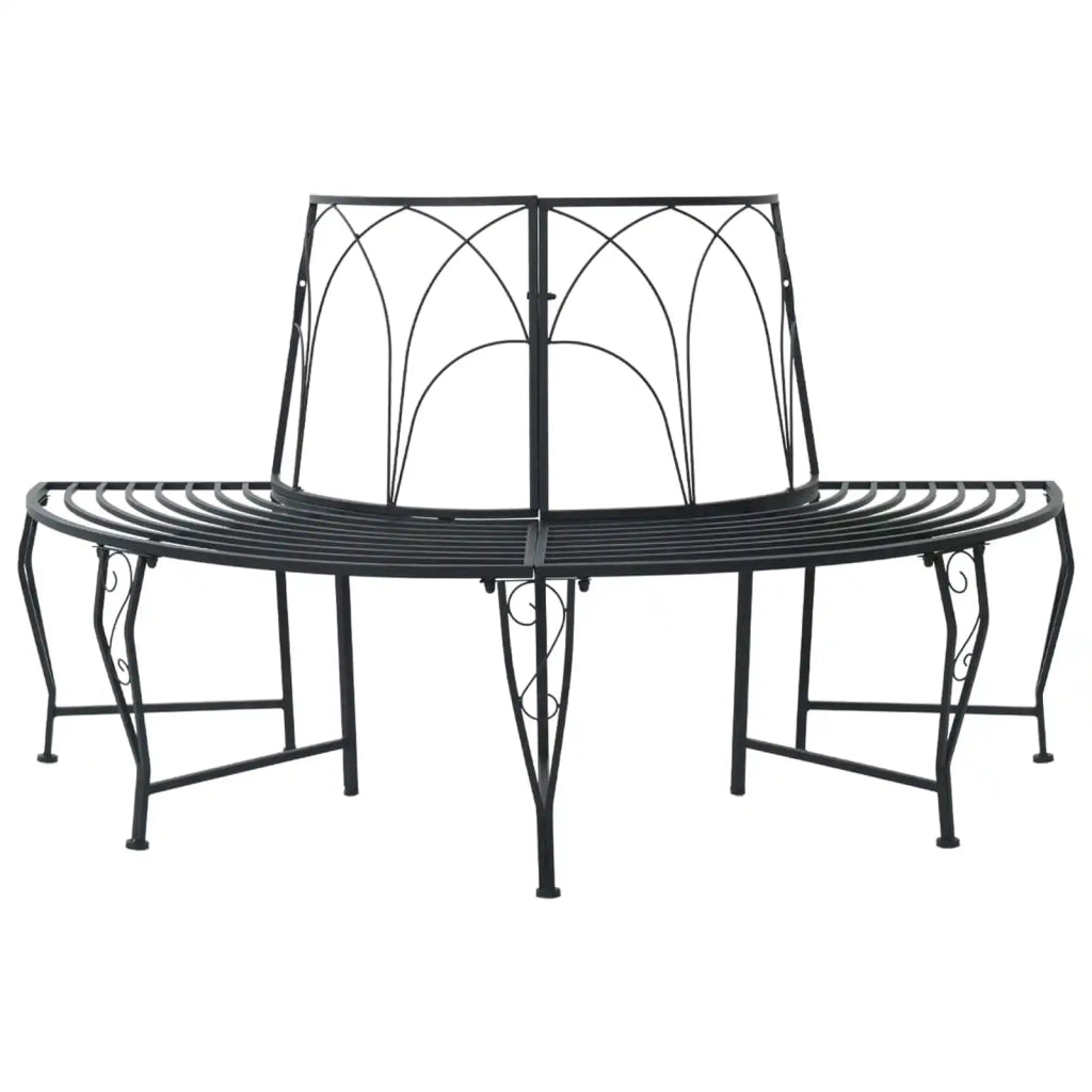 Panchina per Alberi 4-Numero di posti 160 x 80 x 89 cm Acciaio 42029516