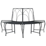 Panchina per Alberi 4-Numero di posti 160 x 80 x 89 cm Acciaio 42029516