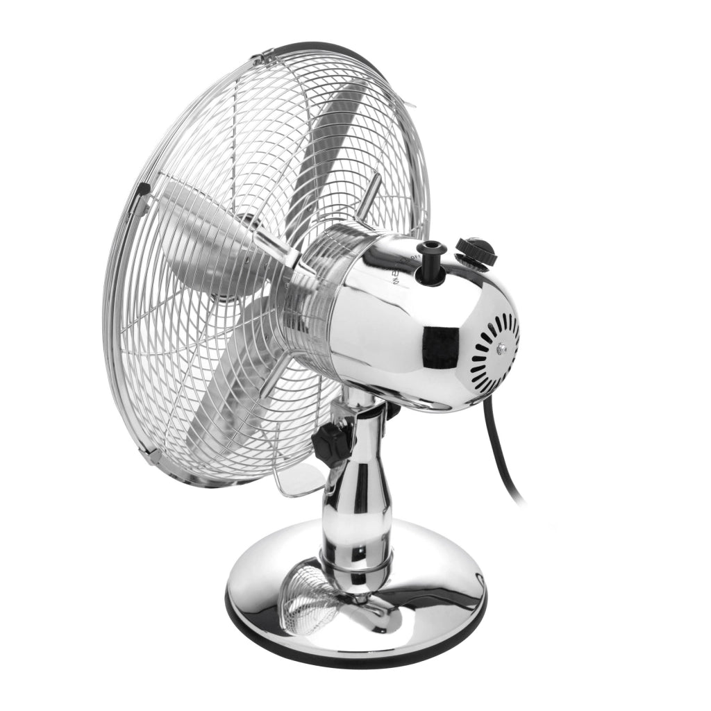 Ventilatore da tavolo metallo 30cm, 3 velocità con oscillazione, motore silenzioso 35W casa ufficio - SOGO