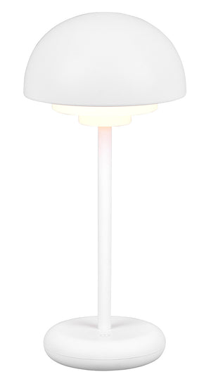 Lampada da Tavolo da Esterno a LED in Plastica Bianco Opaco