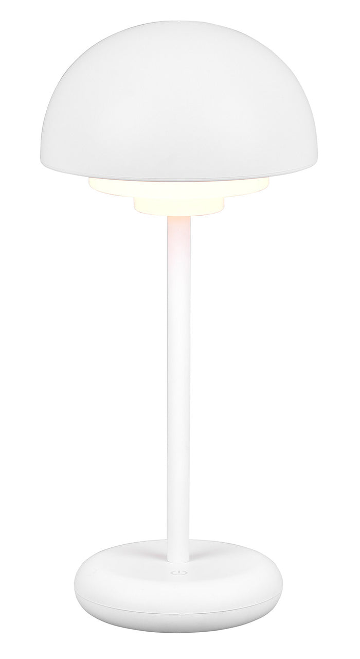 Lampada da Tavolo da Esterno a LED in Plastica Bianco Opaco