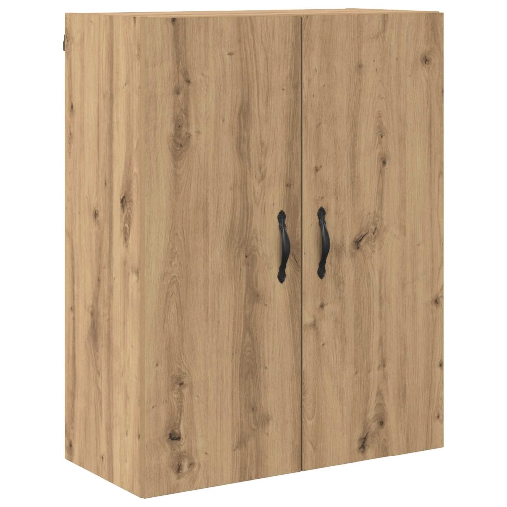 Credenza 2 pcs Rovere artigianale Legno ingegnerizzato e vetro