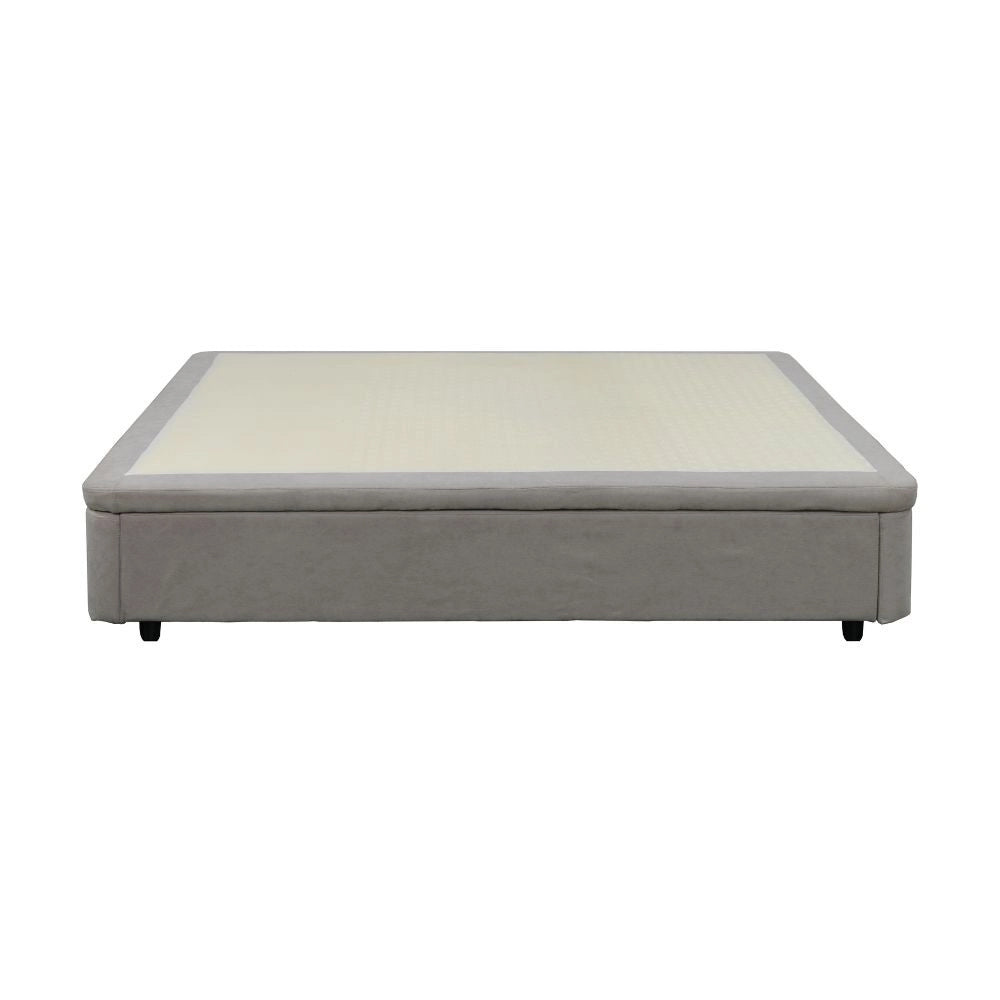 Letto matrimoniale Sommier 160x190 con contenitore in tessuto Towel grigio chiaro