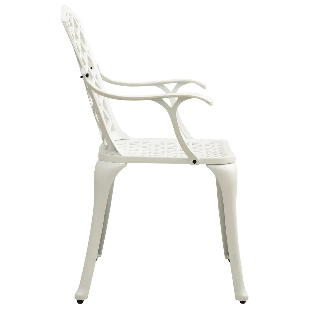 Sedie da Giardino 2 pz in Alluminio Pressofuso Bianco cod mxl 19215