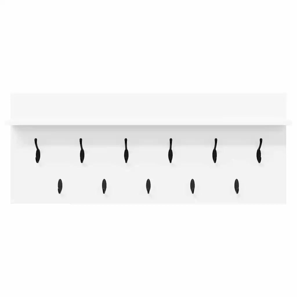Appendiabiti a muro Bianco 100 x 40 x 12 cm Legno multistrato 874443