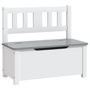 Cassapanca per Bambini Bianca e Grigia 60x30x55 cm in MDF CFW9020994