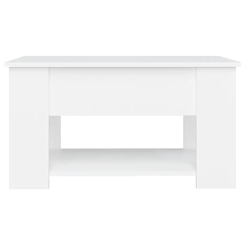 Tavolino da Salotto Bianco 79x49x41 cm in Legno Multistrato 809710