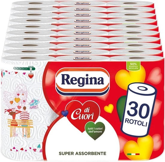 Pannello di carta da cucina 30 rotoli | 2-strato Alto assorbente e duraturo