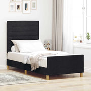 Struttura del letto con testiera Nero 100 x 200 cm Tessuto 3344629