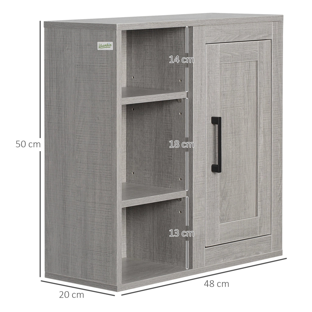 Armadio Bagno Sospeso ¨C Zephmum ¨C Grigio 48x20x50
