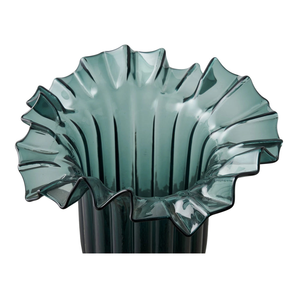 Vaso Decorativo Aalborg, Verde, Vetro, 25x25x30 cm