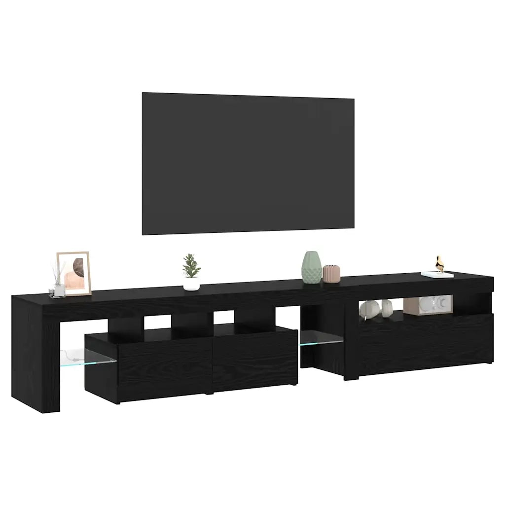 Mobile TV 2 pz-Mobile per TV-Credenza TV Rovere Nero 260 x 37 x 40 cm Legno multistrato 799150