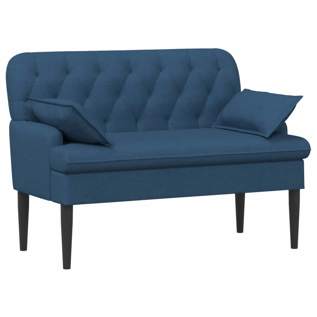 Loveseat con bottoni imbottiti Blu 111 x 68 x 80 cm Tessuto 42041804