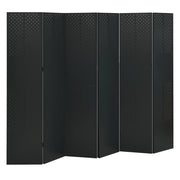 Paravento a 6 Pannelli 2 pz Nero 240x180 cm in Acciaio 3095199