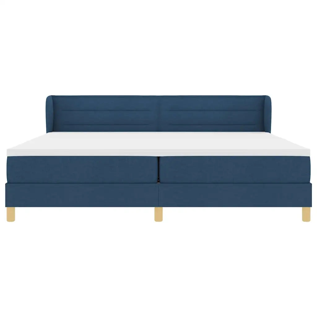 Letto a molle con materasso Blu 200 x 200 cm Tessuto 3340177