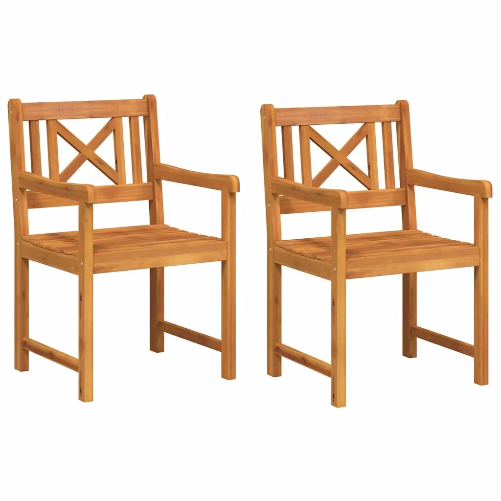 Panchina da esterno 2 pcs Naturale 56 x 55,5 x 90 cm 4105523