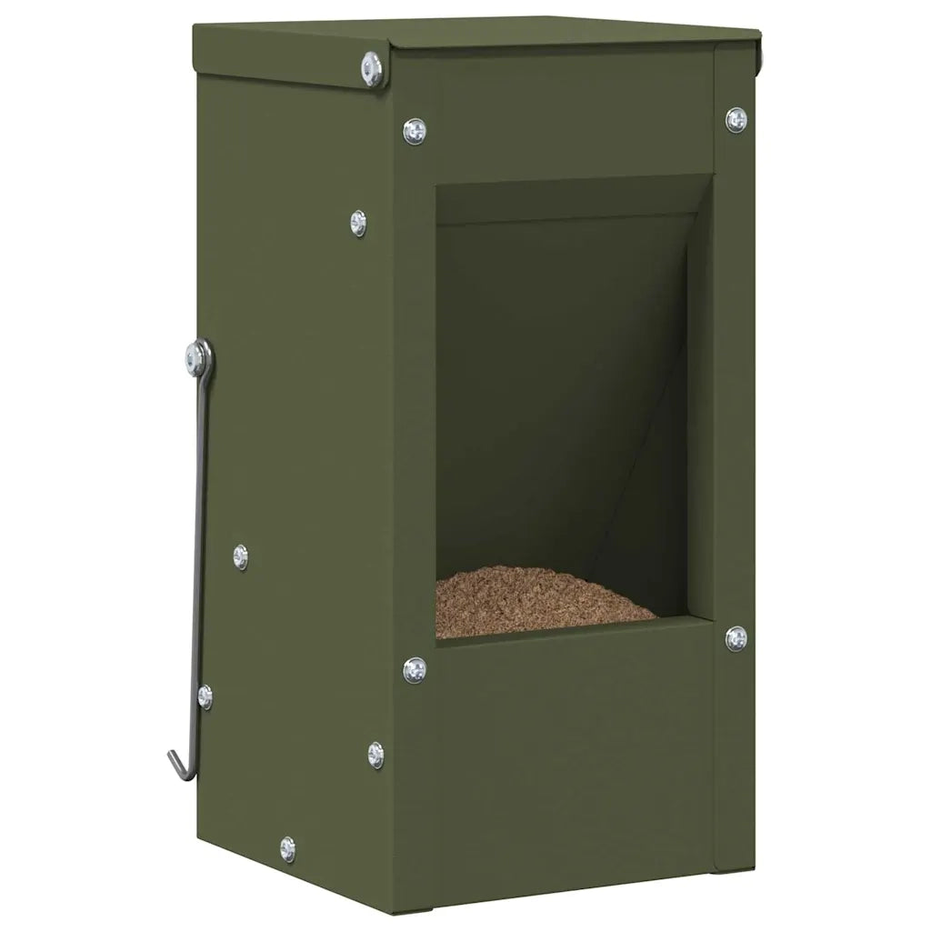 Mangiatore per conigli Verde oliva 12,5 x 12,5 x 25 cm CFW8998774