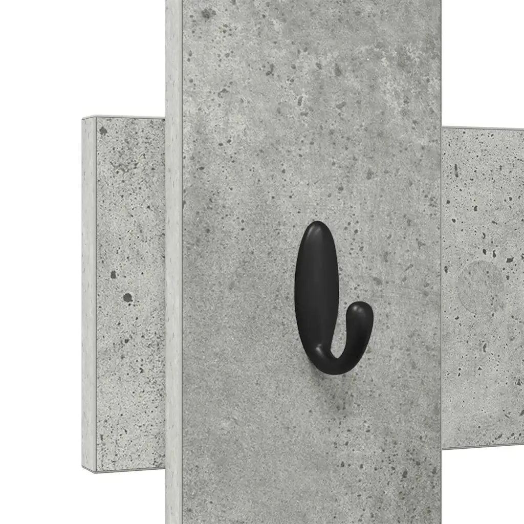 Appendiabiti a muro Grigio cemento 60 x 3 x 82 cm CFW9322102