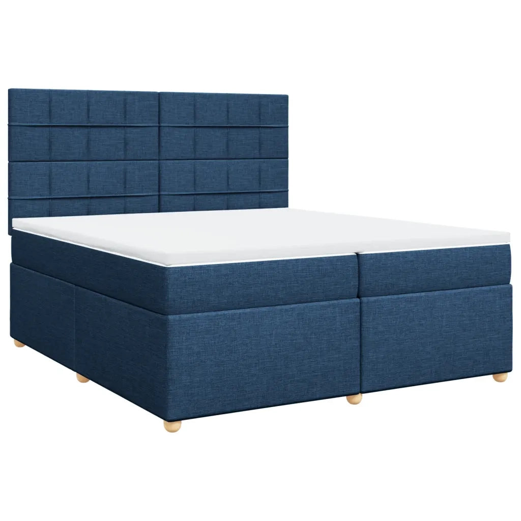 Giroletto a Molle con Materasso Blu 200x200 cm in Tessuto 3293693
