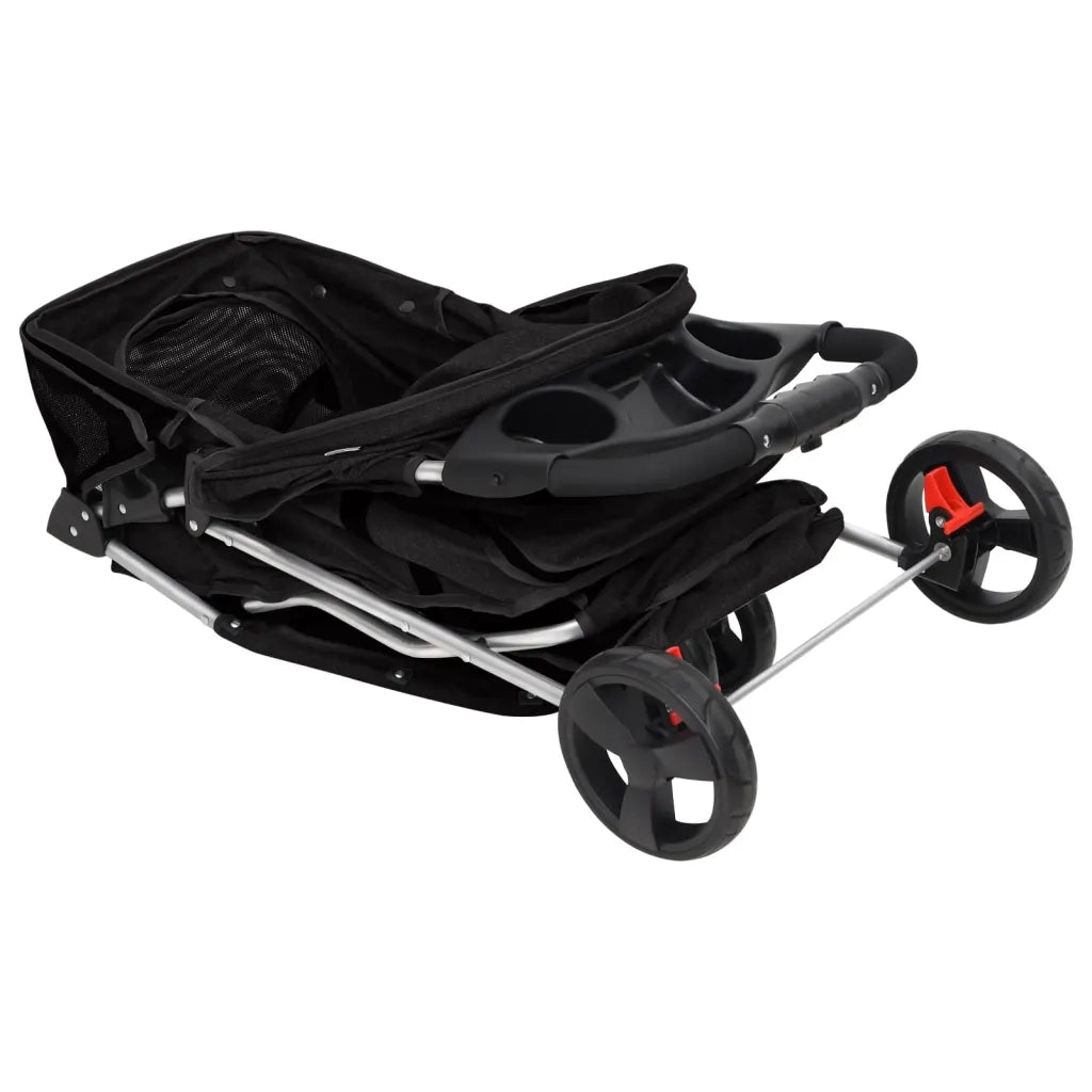 Passeggino per Cani Pieghevole Nero 80x46x98cm Tessuto Oxford CFW3916756