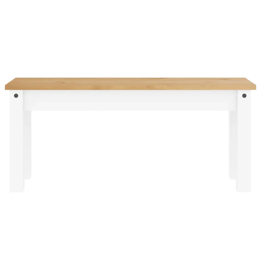 Set da Pranzo 4 pz PANAMA Bianco in Legno Massello di Pino 3345169