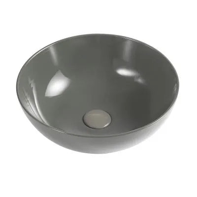 Lavabo da appoggio a ciotola 38,5 cm grigio cemento in ceramica  Espeon