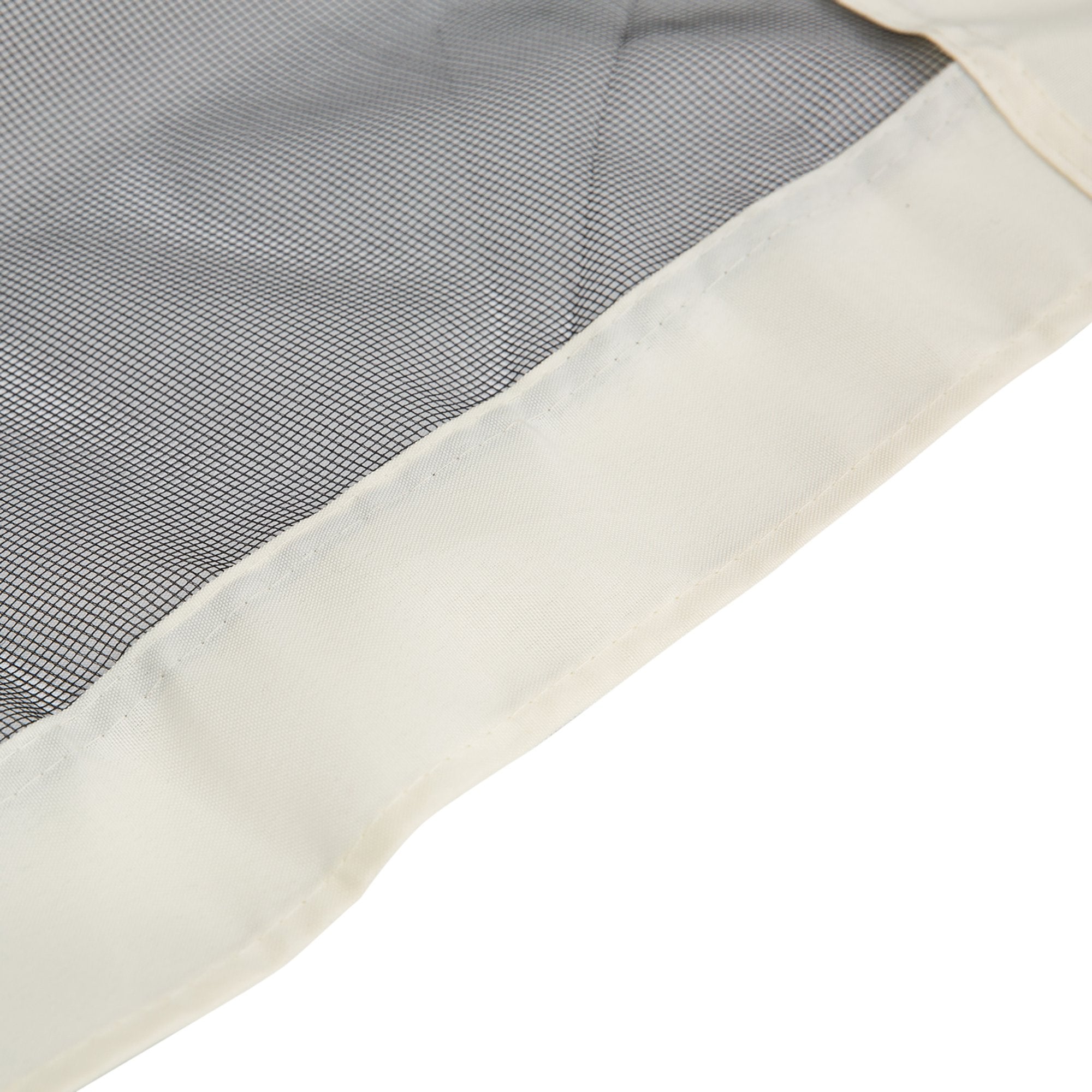 Zanzariera per Gazebo Tende di Ricambio Universale 335x207 cm con Cerniere Nero/Beige