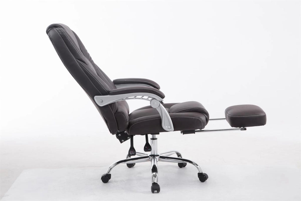 Sedia da ufficio Pacific in similpelle marrone