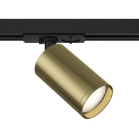 Faretto per Sistema Illuminazione Binario 50W GU10 in Alluminio  Nero e Ottone