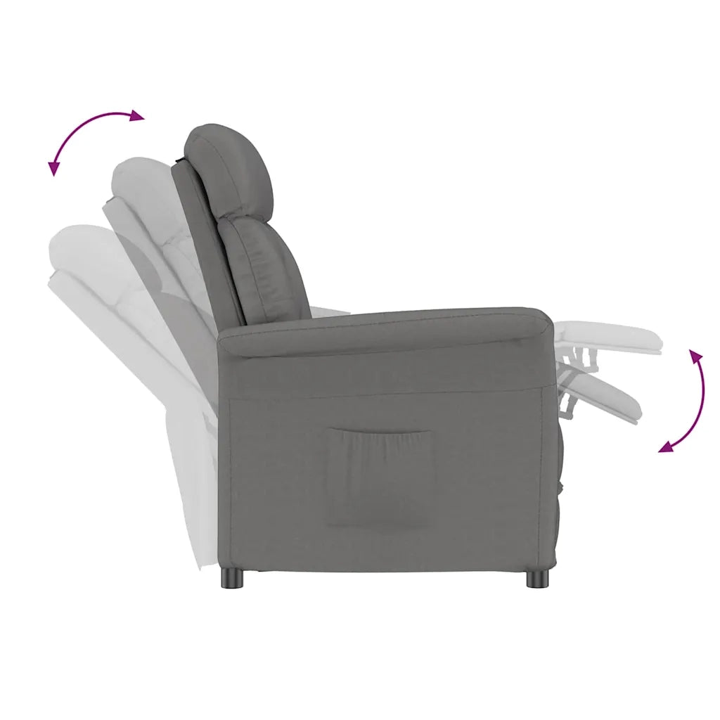 Poltrona-Divano Sedia-Poltroncina Grigio scuro Microfibra