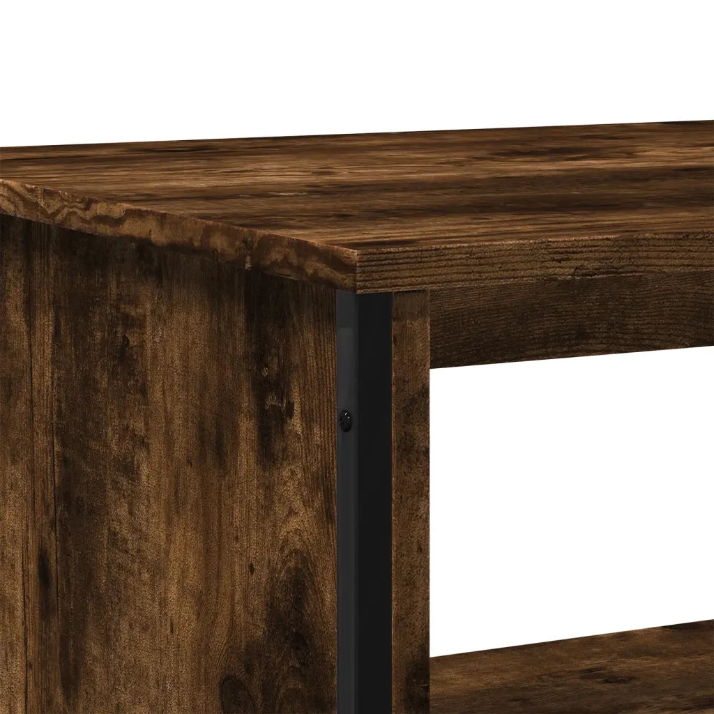 Tavolino da Salotto Rovere Fumo 75x51x40cm in Legno Multistrato 848486