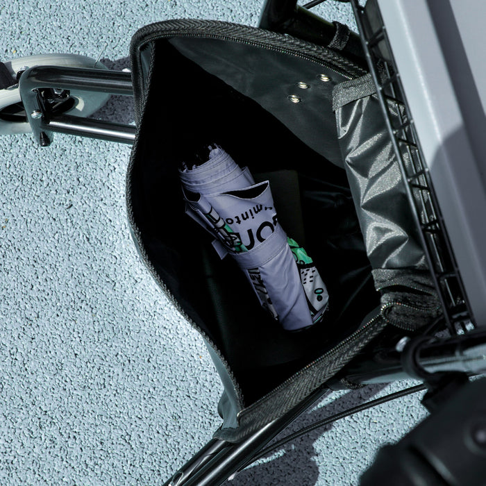 Deambulatore per Anziani e Disabili ad Altezza Regolabile 60x62x84-100,5 cm con Cestino e Vassoio Nero