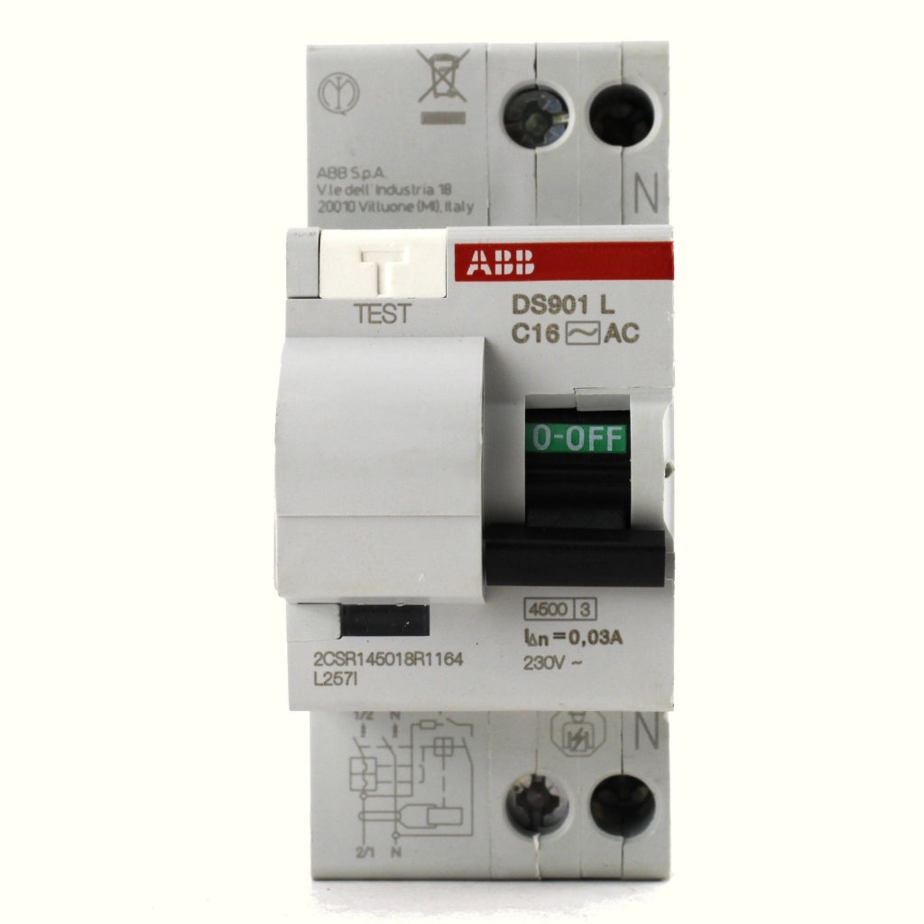 Differenziale magnetotermico classe AC 1P+N 0,03 16A curva C Abb