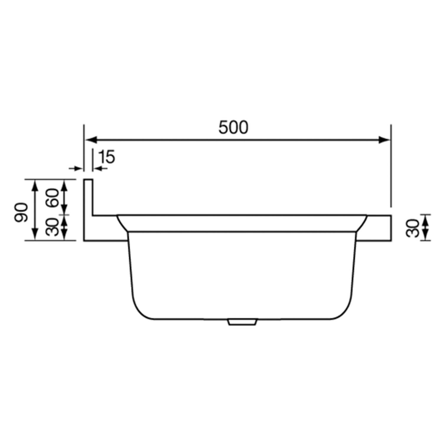 Lavello Inox ad Appoggio 80×50 1 vasca Sinistra e Gocciolatoio