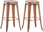 Coppia di sgabelli design industriale Joshua V2 Rame