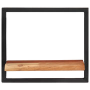 Mensole Parete 2 pz 40x24x35 cm Legno Massello Acacia e Acciaio 338460