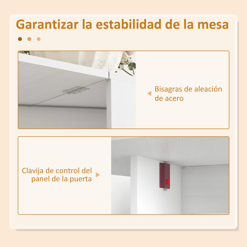 Tavolo da pranzo allungabile ovale ¨C zephmum ¨C 163x80x75 cm bianco