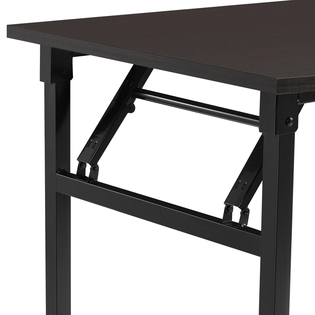 Tavolo Pieghevole Scrivania con Piano 120x60 cm Marrone Scuro / Nero [neu.haus]