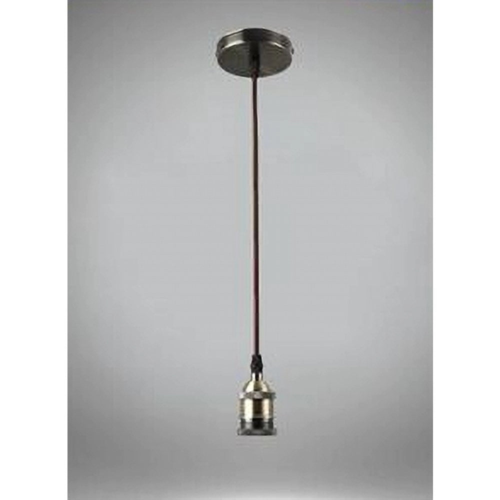 Trade Shop - Lampadario Portalampada A Sospensione Vintage Bronzo Per Lampadine E27 2mt E27-2m-v -
