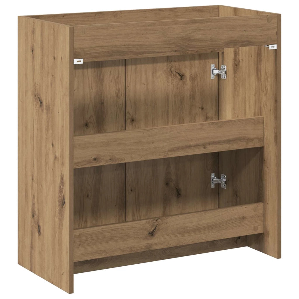 Mobiletto da Bagno Sotto Lavabo Rovere Artigianale 890791