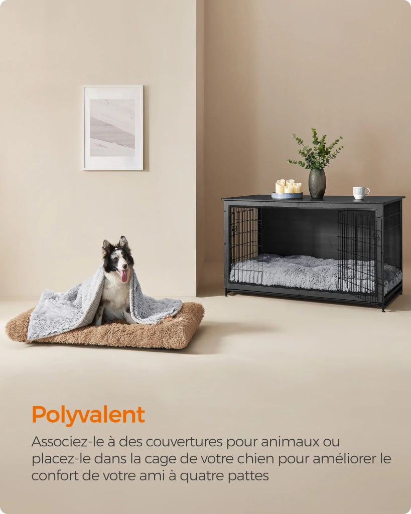 Cesta per cani divano cuccia per animali imbottita 122 x 74 cm morbida lavabile in lavatrice cuscino marrone per cani 12_0006805