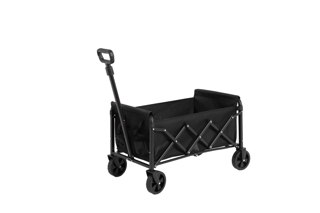 Carrello Pieghevole da Giardino ¨C MINIMAL ¨C Nero, Ruote, Grande Capacit¨¤